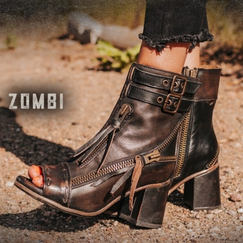 Free Bird Zombi Black Ankle Boots, Size 9